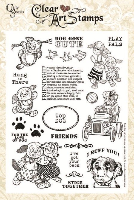 Top Dog SL51 Clear Art Stamp Vintage Set
