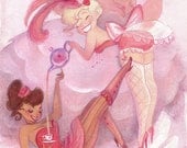 Tea and Strumpets SMALL 8.5x11 Art Print