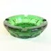 Vintage green glass ashtray