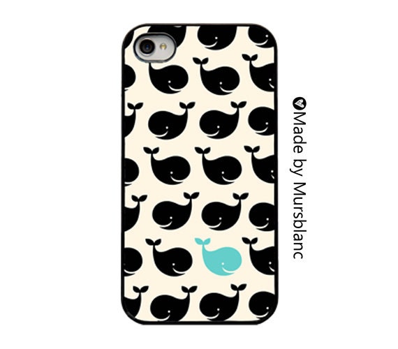 Iphone Case. Blue Whale, Under the sea, Fish, Ocean, Blue and black, cute, aquatic, gifts for her, girly