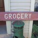 Wood grocery sign