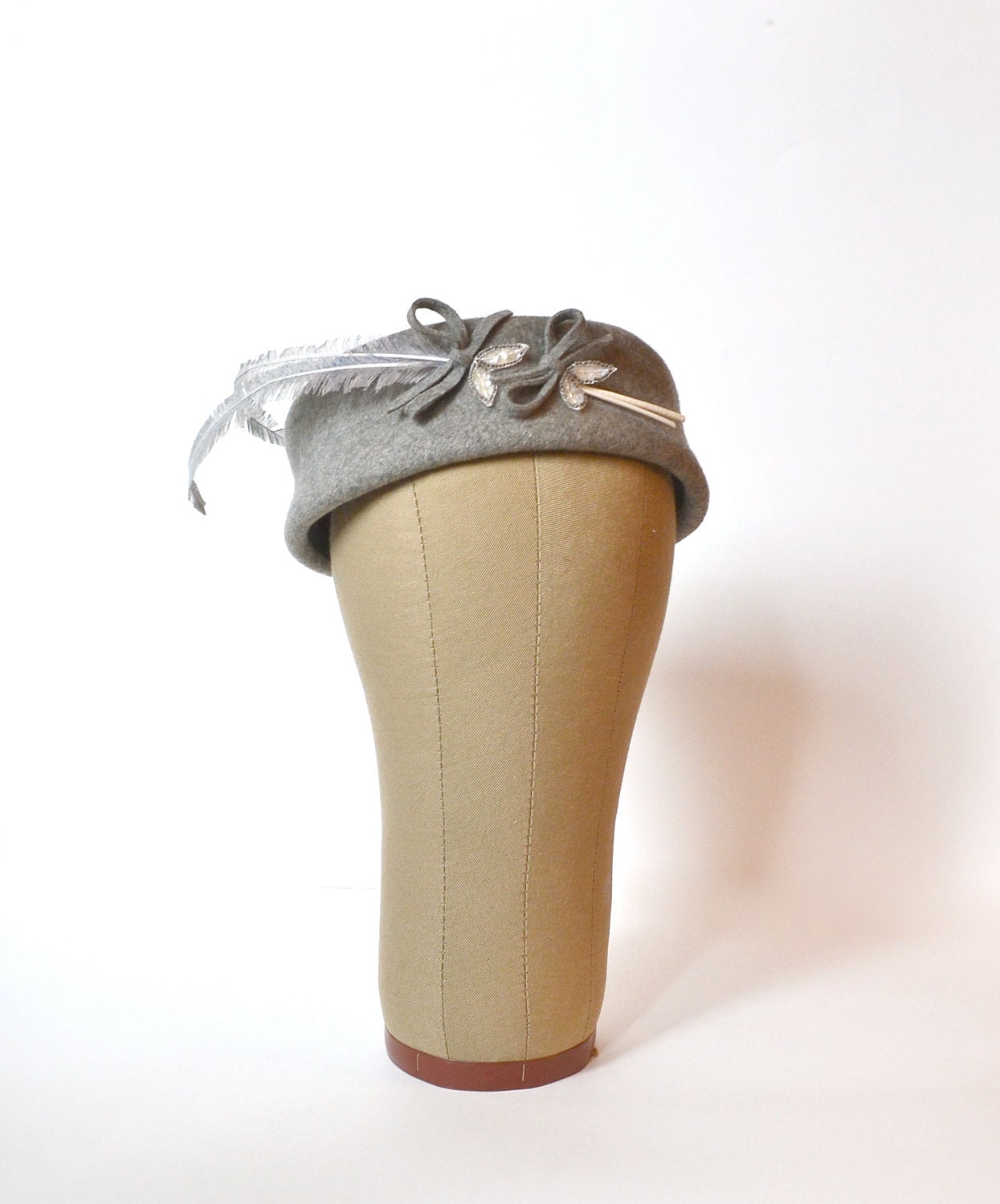 Gray Vintage Hat: 1960s Hat - Pillbox Toque, Glenover, Henry Pollak