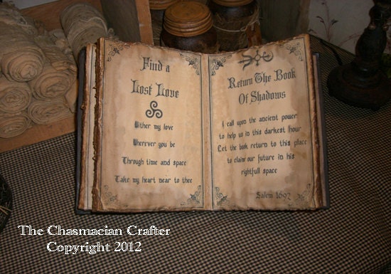 Witch's Spell Book By Thechasmaciancrafter On Etsy