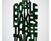 STANDARD SIZE Music typography print based on the lyrics of Big Bad Voodoo Daddy