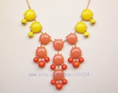 Sunburst - Ombre Bubble Statement Necklace