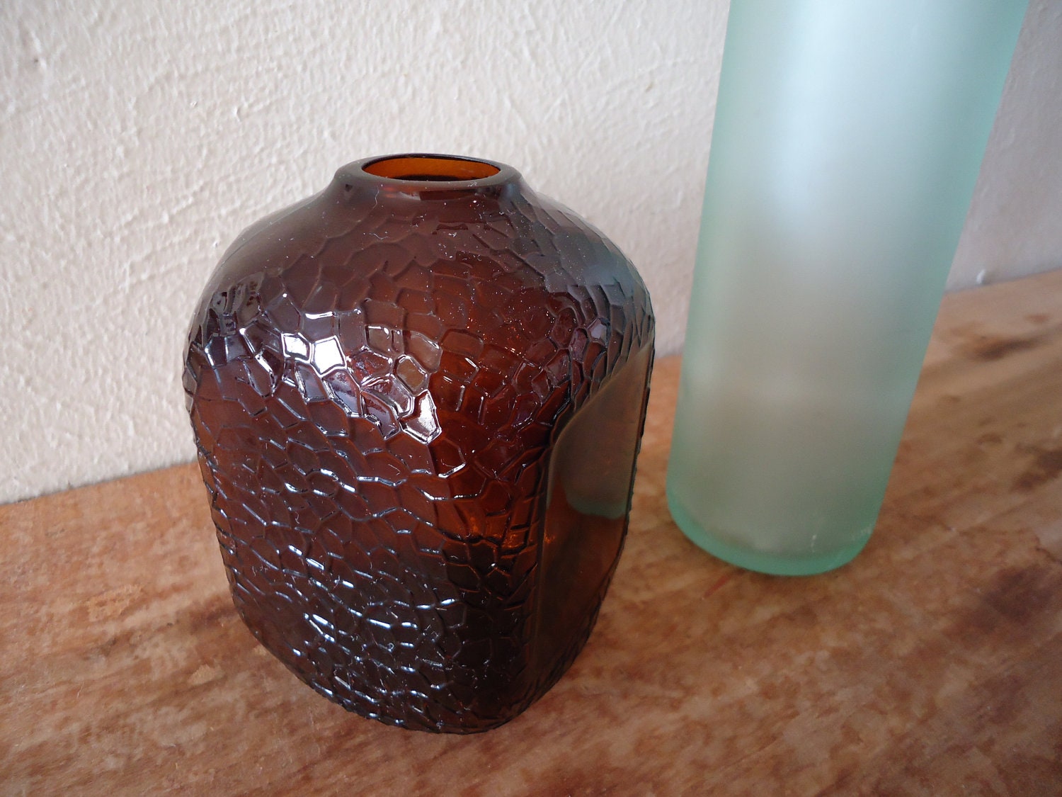 Unique Cube Giraffe Vase made from Upcycled Scotch Bottle Adorable