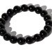 19 Beads Of 10mm Smooth Black Onyx Beaded Stretch Bracelet, 7.5"
