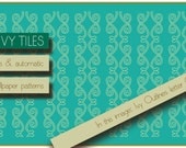 IVY TILES OUTLINES -  create endless patterns/wallpapers/backgrounds with this pattern font - listing for one file