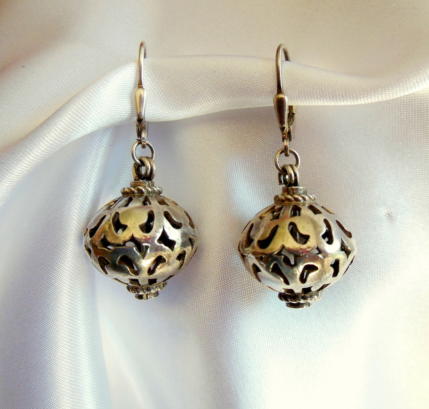 Vintage Sterling Silver Earrings Stamped 925 Cutaways 1960s Pierced Earrings