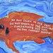 Natural Folk Art Painting of Fish with Buddhist Quote "Concentrate the Mind on the Present Moment"