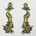 Peacock Charms 15-pcs Antique Bronze Phoenix Bird Charm Pendants -A022