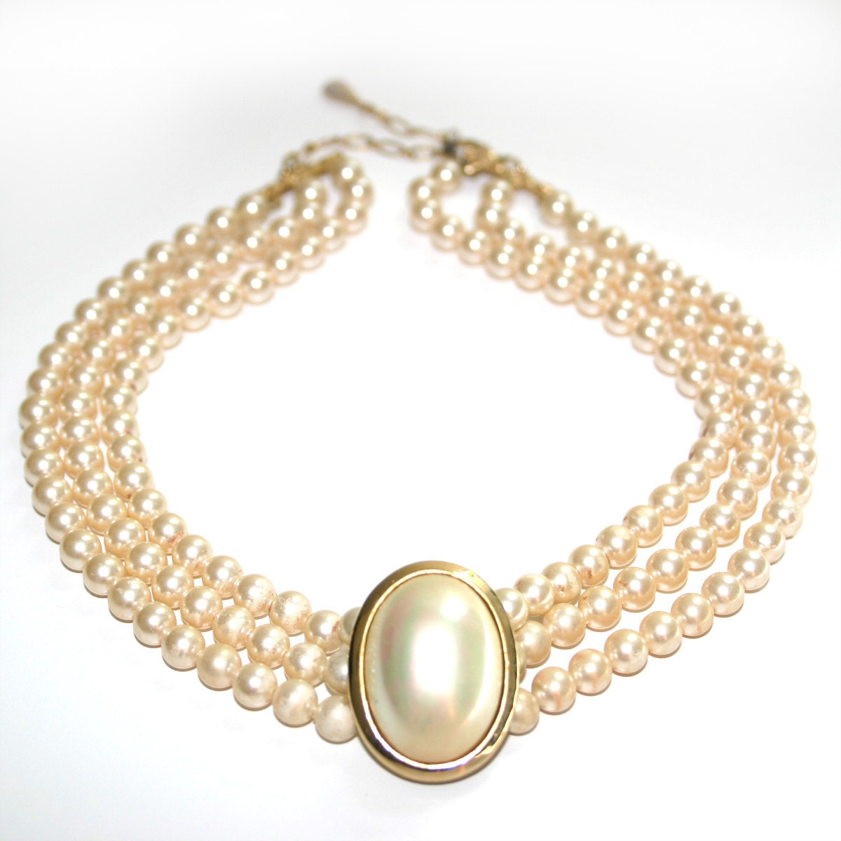1950s Pearl Choker Necklace By Houseofhavisham On Etsy