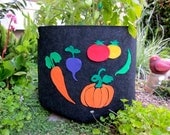 20 gal. Eco Fabric Garden Grow Pot Custom Decorated with Vegetables