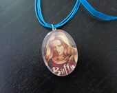 Comic Book Glass Oval Necklaces
