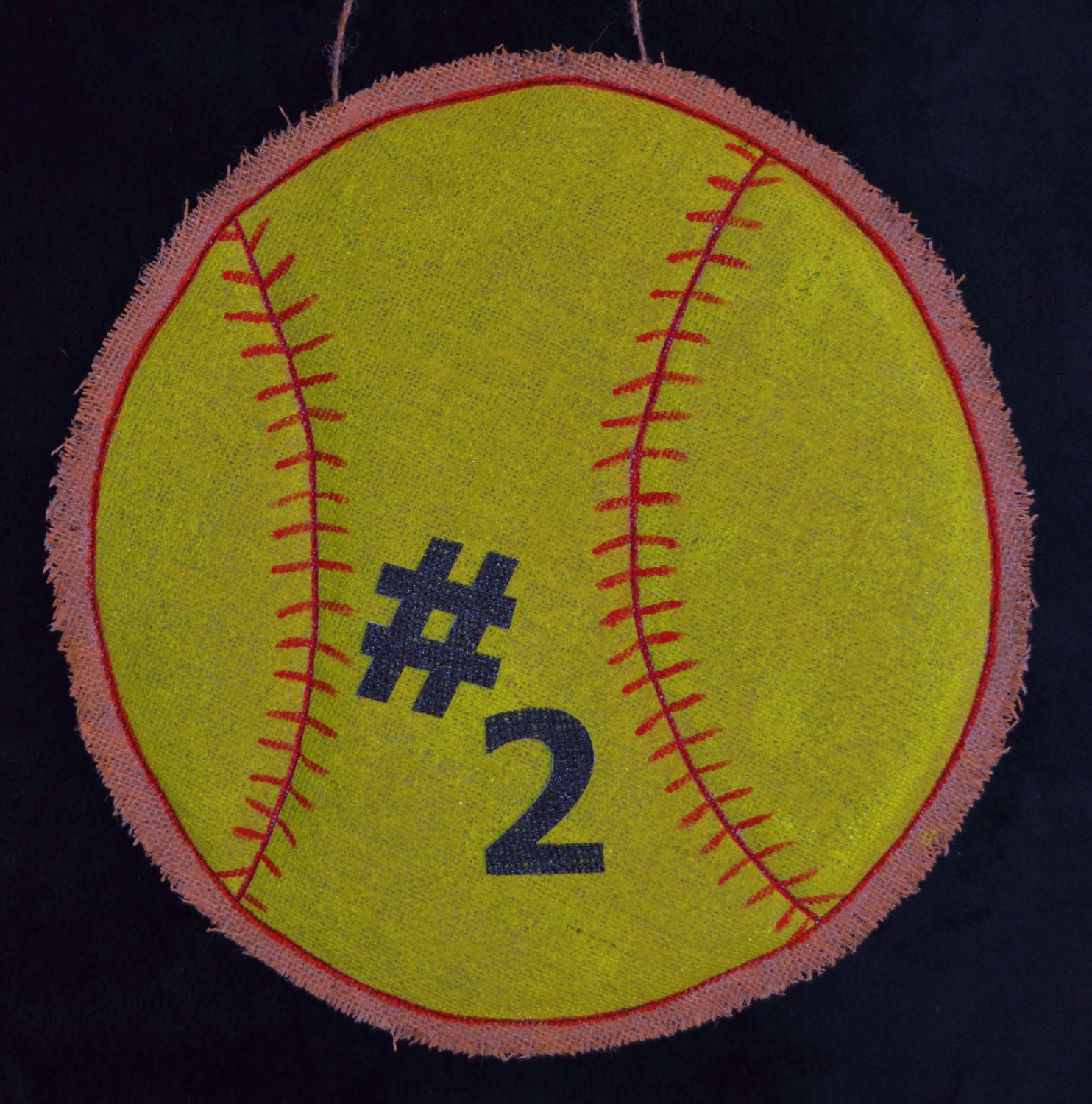 Burlap Door Hanger - Softball