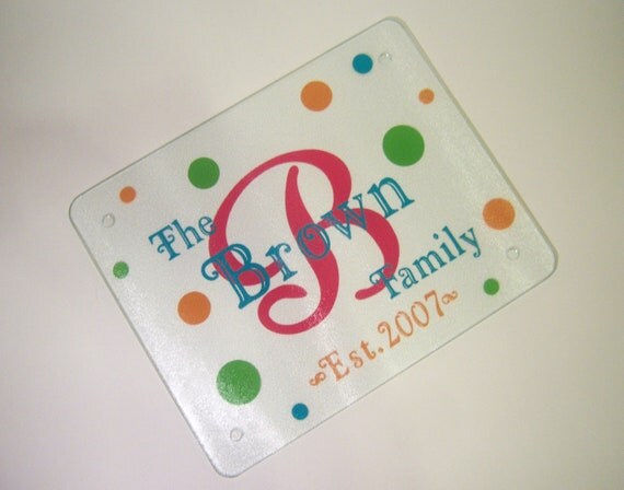 personalized glass cutting board by simplydeevines on etsy personalized glass cutting board by simplydeevines on etsy