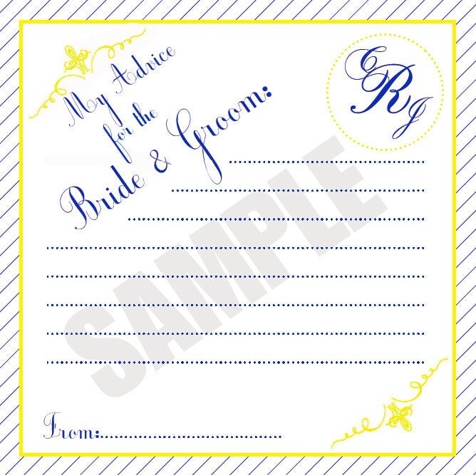 Bridal Advice Cards