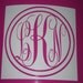 5" Vinyl Monogram Sticker