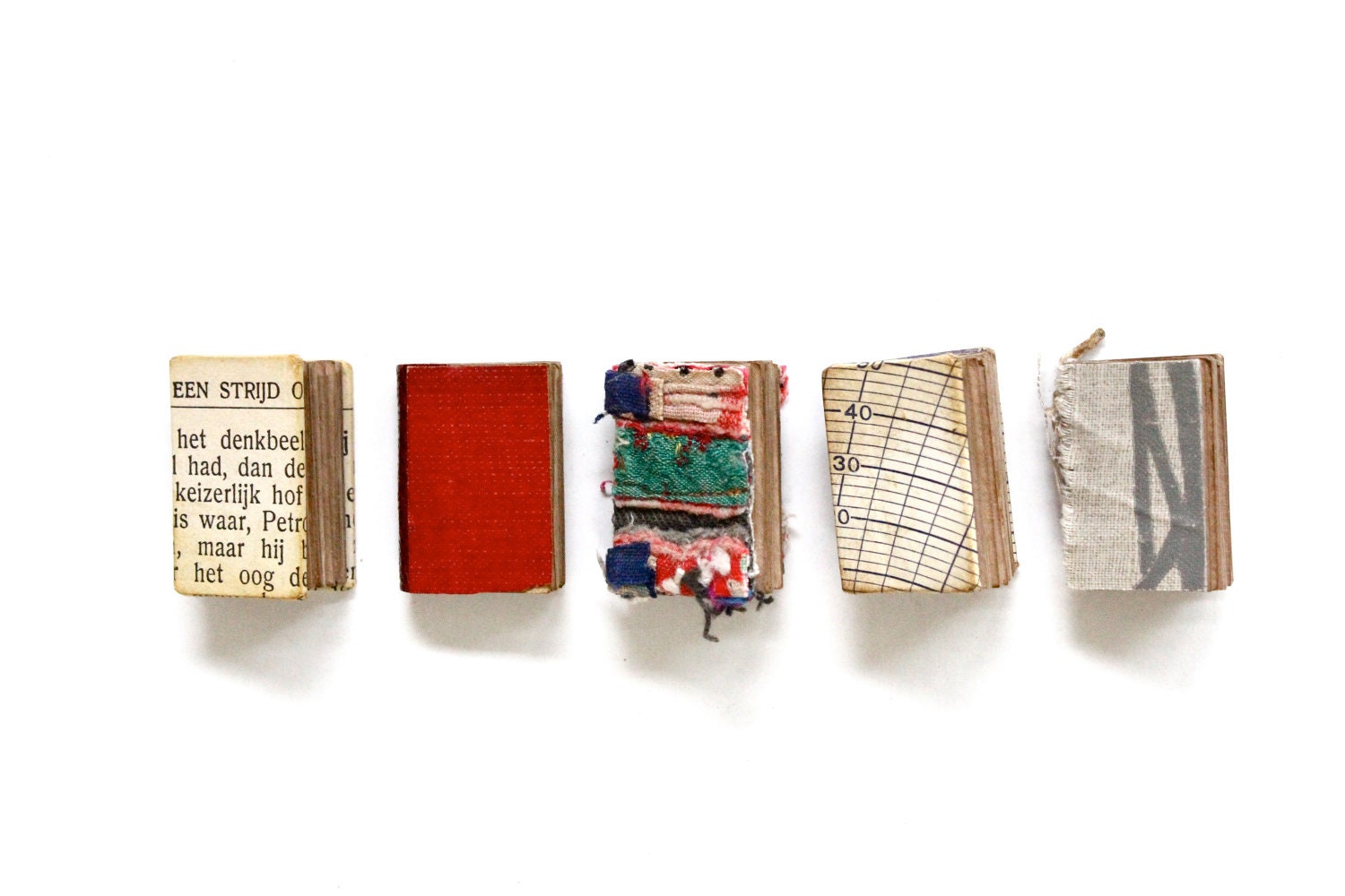 Handmade Notebook Journal, Sketchbooks, Book Art, Coptic stitched, Diary, Book, Recycled paper, Vintage book - Mini Book No.4