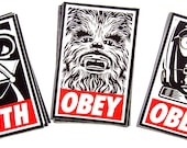 105 Star Wars stickers Obey Darth Vader Wookie C3PO graffiti street art decal car