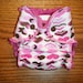 Newborn Fitted Cloth Diaper - Pink and Brown Hearts