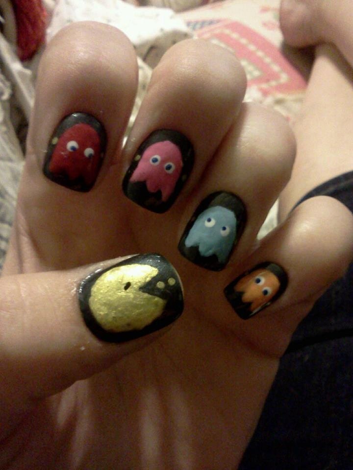 Pac-Man Acrylic Nails