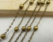 16ft (5m) 1.5mm Antique Brass Chains/ Jewelry Chain /Links /Ball Chains