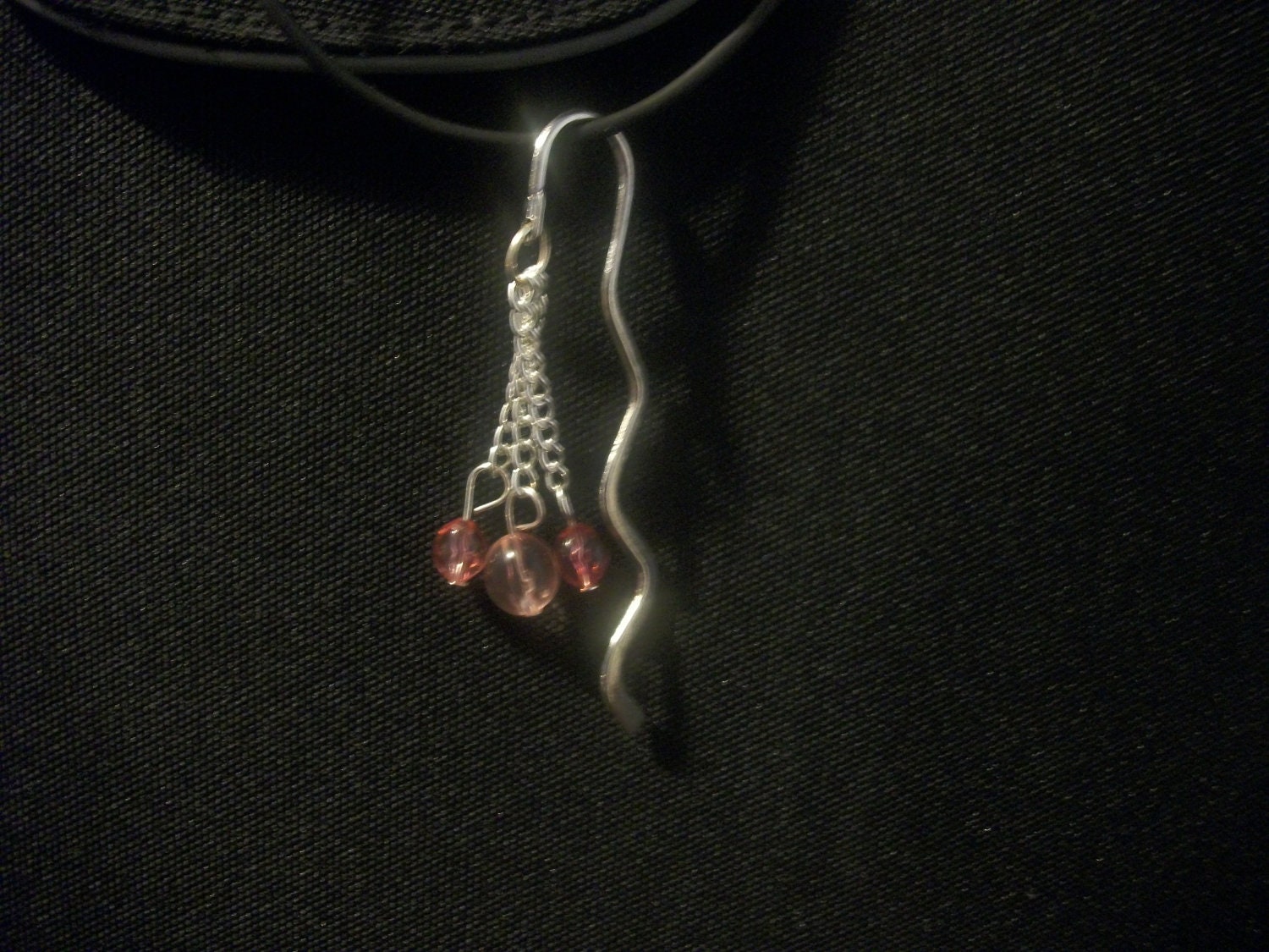 Bookmark with pink Beads