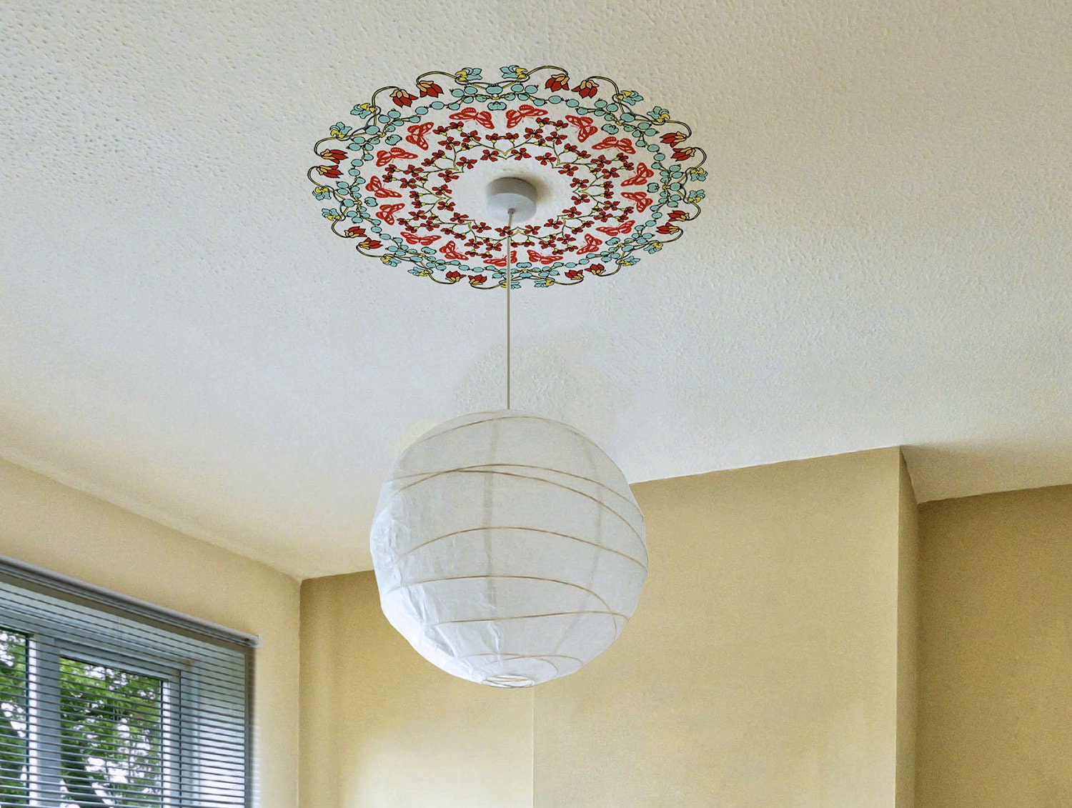 Ceiling Decal Rosetta English Garden by TivaDesign on Etsy
