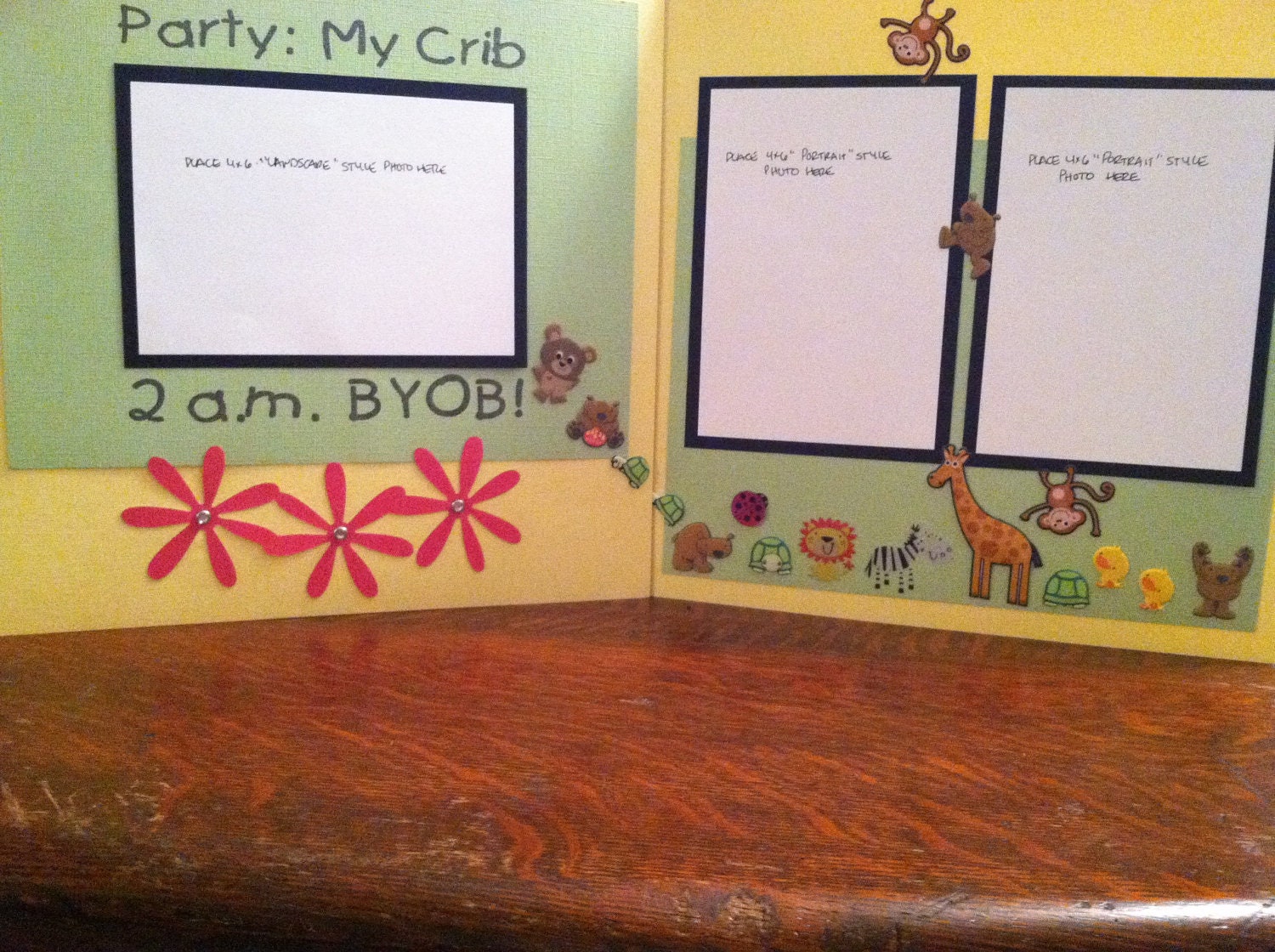 Party In My Crib  Pre Made 12 x 12 Double Page Layout