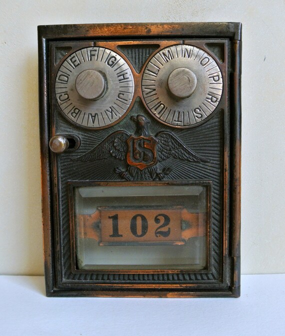 Antique United States Post Office Box Door by WallflowerAntiques