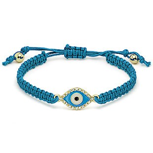 Blue Evil Eye Bracelet / Blue Woven Belt / 5 Colors Available