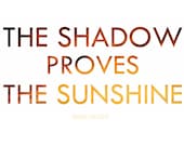 Word Art Print: The Shadow Proves the Sunshine - Switchfoot lyrics quote poster simple sunset red yellow - rdprints