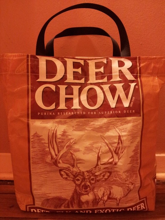 Farmers Market Recycled Feed Bag Totes Deer by RecycledUseful