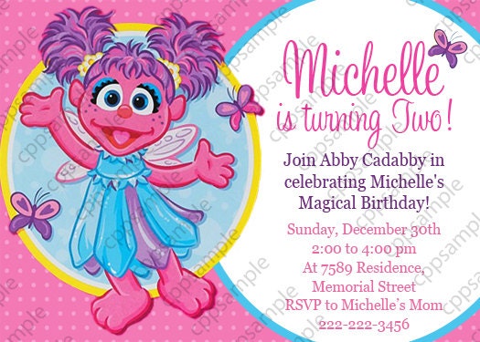 Abby Cadabby Birthday Party Invitation By Creativepartypixels