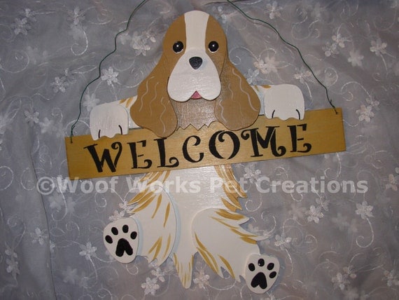 Cocker Spaniel Welcome Sign
