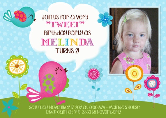 Cute Little Birds Birthday Party Invitation Il_570xn