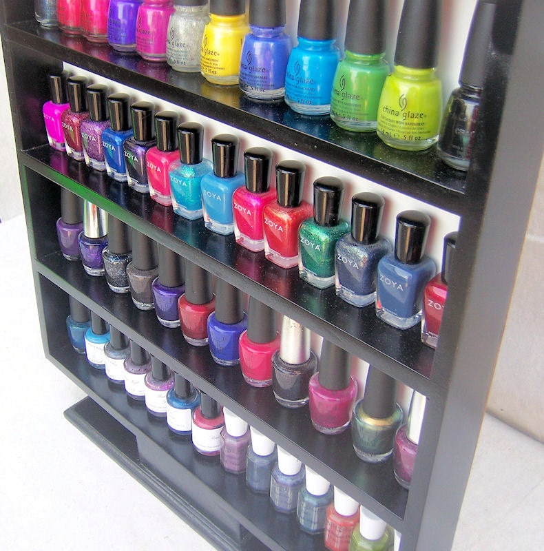 Freestanding Nail Polish Rack for Full Size Bottles by WackyWhimsy