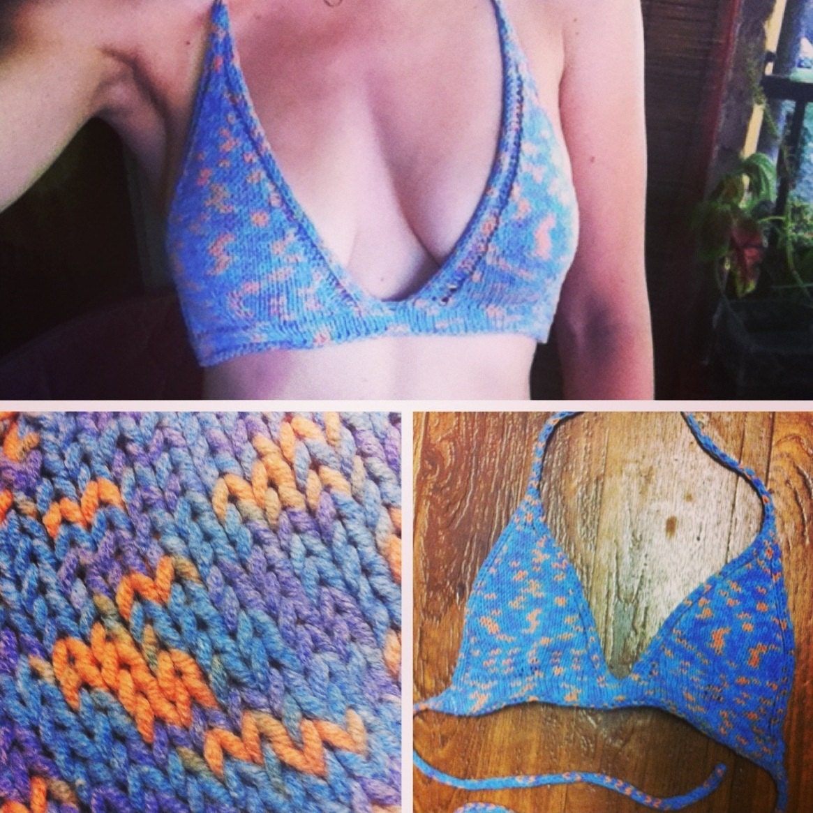 80's knit sun top
