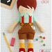 Boy Doll Sewing Pattern - Hans Doll - Fabric Doll - Stuffed Toy Pattern Instant Download