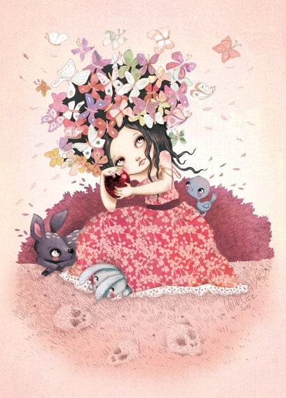 Blanche neige  - digital art Print
