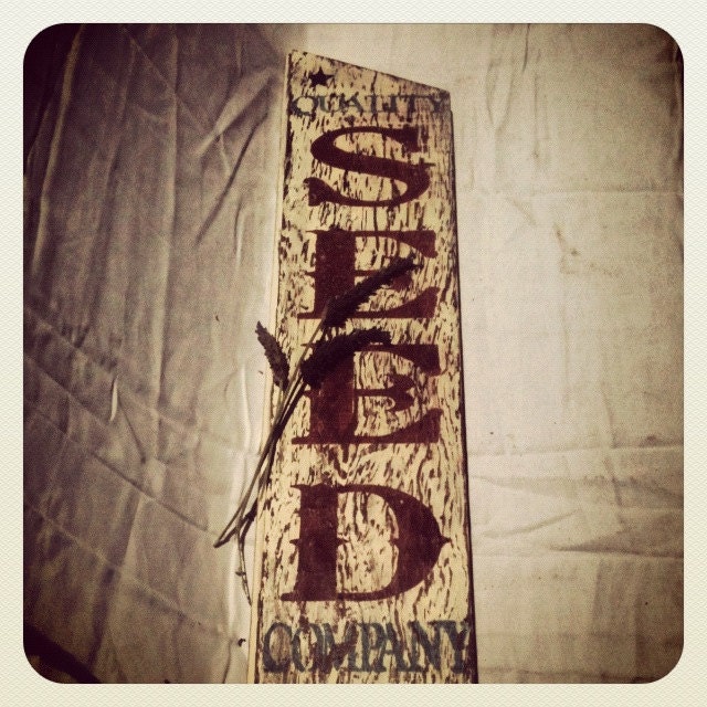 SALE,Farmhouse,Seeds,Rustic,Painted Wood Sign, Seed, Old Sign, Reclaimed Wood,Cottage, Vintage, Barn Wood, Wood Sign