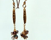 Spinel Cluster Earrings - 14k Gold Filled