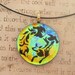 Fused Glass Fox Fire Pendant