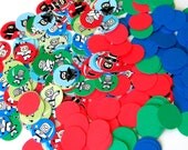 Ninja Party Confetti 3/4 Inch Circles - Red, Green, Blue Il_170x135