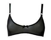 Black Mesh 'Nancy' Bralette Top