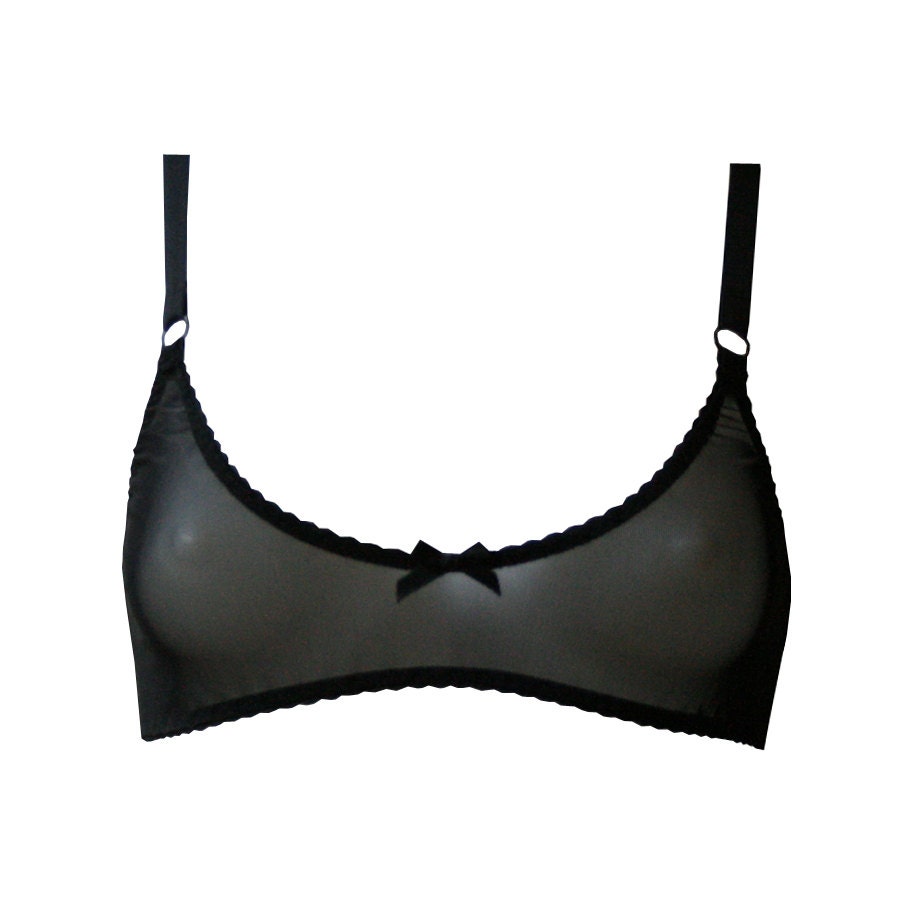 Black Mesh 'Nancy' Bralette Top