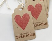 Heartfelt Thanks Tags Heart - Set of 8 - Shower Tags Heart Thank you Tags Il_170x135