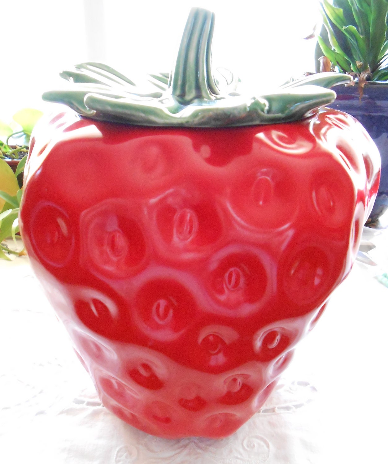 1970s McCoy Strawberry Cookie Jar by SavannahGuzVintage on Etsy