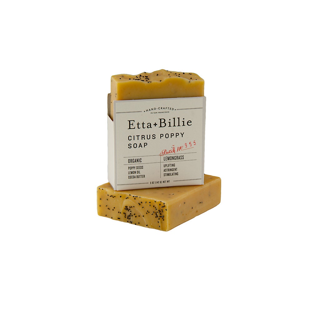 Citrus Poppy Seed Soap Organic Ingredients Vegan